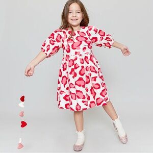 Pink Chicken Pink and White Kids Dress
